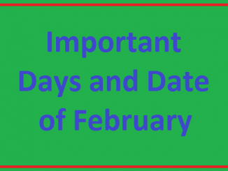 important days and date of february