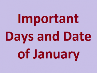 important days and date of january