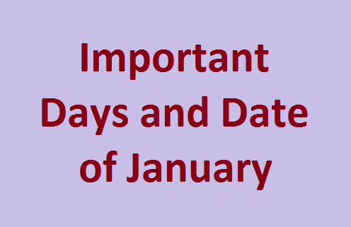 important days and date of january