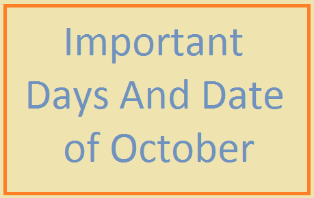 important days and date of October